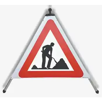 Faltbares Warndreieck — STRASSENARBEITEN | EUSIGNAL