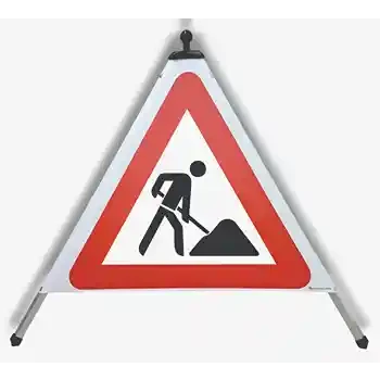 Faltbares Warndreieck — STRASSENARBEITEN | EUSIGNAL