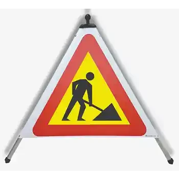 Piramidë paralajmëruese — PUNIME NË RRUGË | EUSIGNAL