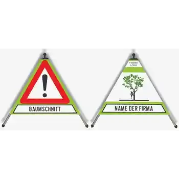 p042038 BAUMFÄLLARBEITEN Liechtenstein EUSIGNAL Faltbares Warndreieck Klappbares Verkehrszeichen