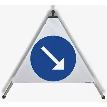 Varningspyramid — PÅBJUDEN KÖRRIKTNING HÖGER | EUSIGNAL