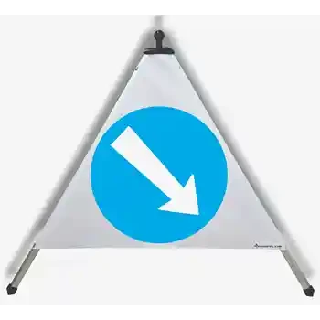 Výstražná pyramida — PŘIKÁZANÝ SMĚR VPRAVO | EUSIGNAL