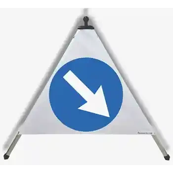 Piramidă de avertizare — DIRECȚIE OBLIGATORIE LA DREAPTA | EUSIGNAL