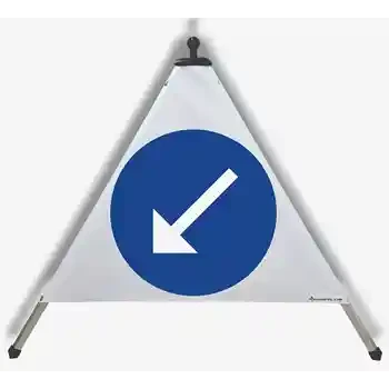 Varningspyramid — PÅBJUDEN KÖRRIKTNING VÄNSTER | EUSIGNAL