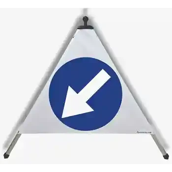 Ostrzegawcza piramida drogowa — NAKAZ JAZDY W LEWO | EUSIGNAL