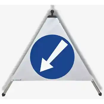 Αναδιπλούμενη Πυραμίδα Σήμανσης — ΥΠΟΧΡΕΩΤΙΚΗ ΚΑΤΕΥΘΥΝΣΗ ΑΡΙΣΤΕΡΑ | EUSIGNAL