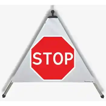 Piramidă rutieră pliabilă — STOP | EUSIGNAL