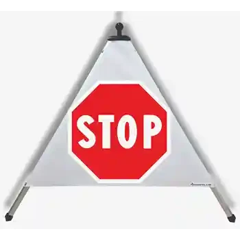 Piramide stradale pieghevole — STOP | EUSIGNAL