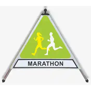 p152001 MARATON Slovenija EUSIGNAL Opozorilna piramida Opozorilni piramidni znak
